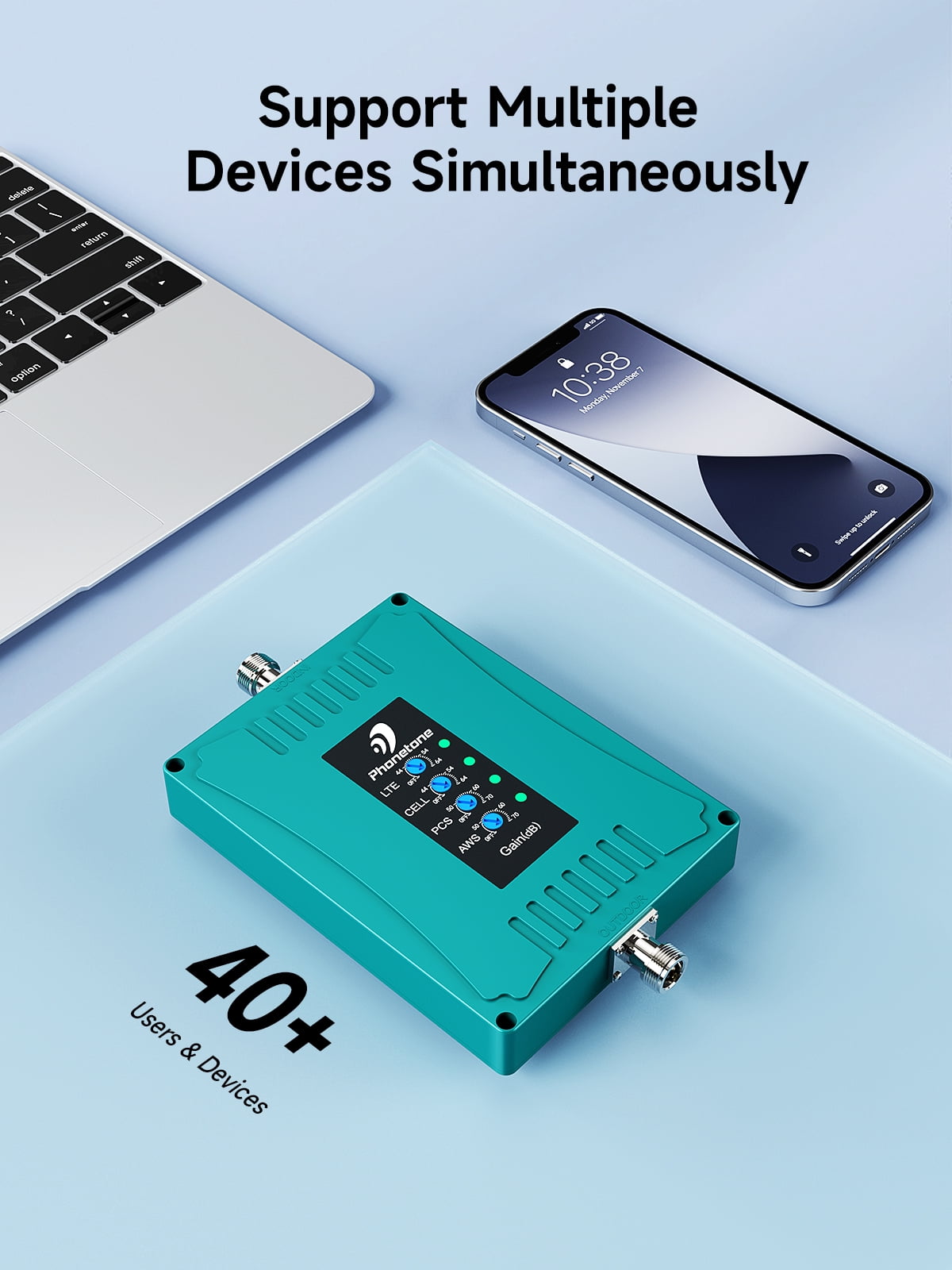 Cell Phone Booster For Home & Multi-Room,Up To 6500 Sq Ft,Cell Phone Signal Booster For Band 66/25/2/4/5/12/13/17,Boost 5G 4G Data For All U.S. Carriers FCC Approved Cell Booster
