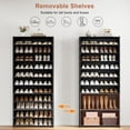 thumbnail image 4 of BGTREND 12 Tier Shoe Rack with Cover 48 Pairs Shoe Shelves Organizer for Closet, Entryway, Hallway, Bedroom, Black, 4 of 7