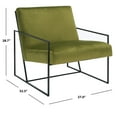 thumbnail image 6 of SAFAVIEH Atheris Modern Style Arm Chairs, Green/Black (27 in. W x 32.3 in. D x 28.7 in. H), 6 of 7