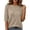 Khaki, variant on Kingdiese Womens Half Sleeve For Elbow Length Crew Neck Loose Blouse Summer Casual Lightweight Plus Size 1/2 Sleeve Shirts Mens Pullovers Quarter Zip Sweater, Size XXXL