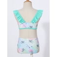 thumbnail image 5 of MSemis Kids Girls Mermaid Bathing Suit Two Pieces Tankini Set,Size 2T-16 Pegasus Silver 8, 5 of 6