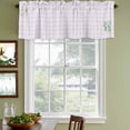 thumbnail image 4 of Eucalyptus Leaves Valances for Windows, Decorative Rod Pocket Window Valance Curtains, Pink Plaid Summer Botanical Short Curtain Drapes for Kitchen/Bathroom/Living Room, 2 Panels, 42" W x 18" L, 4 of 8