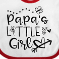 thumbnail image 4 of Inktastic Papa's Little Girl with Hearts Flower and Butterfly Girls Baby Bib, 4 of 4