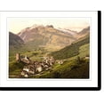 thumbnail image 2 of Historic Framed Print, Furka Pass Hospenthal general view Bernese Oberland Switzerland, 17-7/8" x 21-7/8", 2 of 9