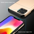 thumbnail image 4 of for iPhone 12 Mini Wallet Case with Sliding Door Hidden Pocket Credit Card Holder Dual Layer Heavy Duty Shockproof Hard PC Hybrid TPU Phone Flip Protective Cover for iPhone 12 Mini, Gold, 4 of 8