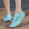 thumbnail image 6 of YOUYEDIAN Girls Boys Swim Water Shoes Kids Barefoot Aqua Sneakers Shoe for Beach Hiking Diving Boating River Outdoor Water Sports (Cyan, 6 Big Kid), 6 of 8