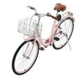 thumbnail image 5 of KFFKFF 26" Cruiser Bike, Single Speed,Rose-Colored Seaside Cycling Bike with Spacious Basket and Back Stand, Reliable & Robust Leisure Bicycle with Modifiable Saddle, 5 of 9