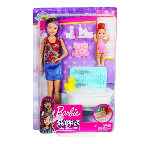 Muñeca Barbie Skipper Babysitters Bañera