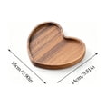 thumbnail image 3 of JHyouerji Heart Rim Wooden Serving Tray Platter,6x6in Wooden Tray for Living Room Coffee Table Snack Fruit Storage Organization, 3 of 7