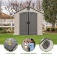 thumbnail image 5 of Lifetime Lockable DIY Polyethylene Outdoor Double Door Storage Shed, 8' x 7.5', Tan & Brown (6411), 5 of 11