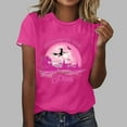 thumbnail image 4 of Sexlip Women's Graphic Print Short Sleeve T Shirt Versatile Design Comfortable Fabric Daily Casual Wear Pink XXXXXL, 4 of 6