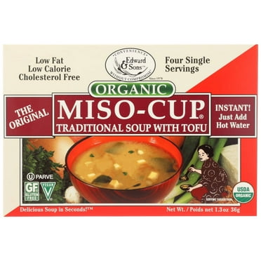 Miso-Cup Organic Traditional Soup with Tofu, Single-Serve Envelopes in 4 Count Boxes