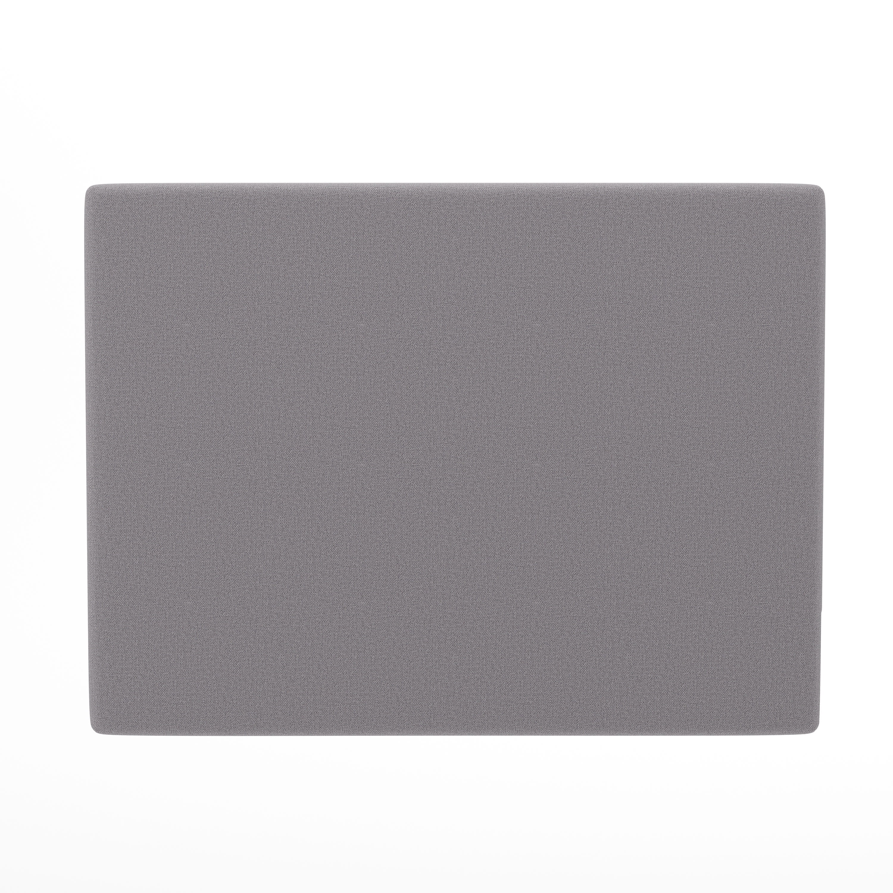 Merrick Lane Gray Faux Linen Twin Headboard with Stylish Upholstery, Dual Hanging Options, Charging Station with 2 Outlets, USB Port, USB-C Port