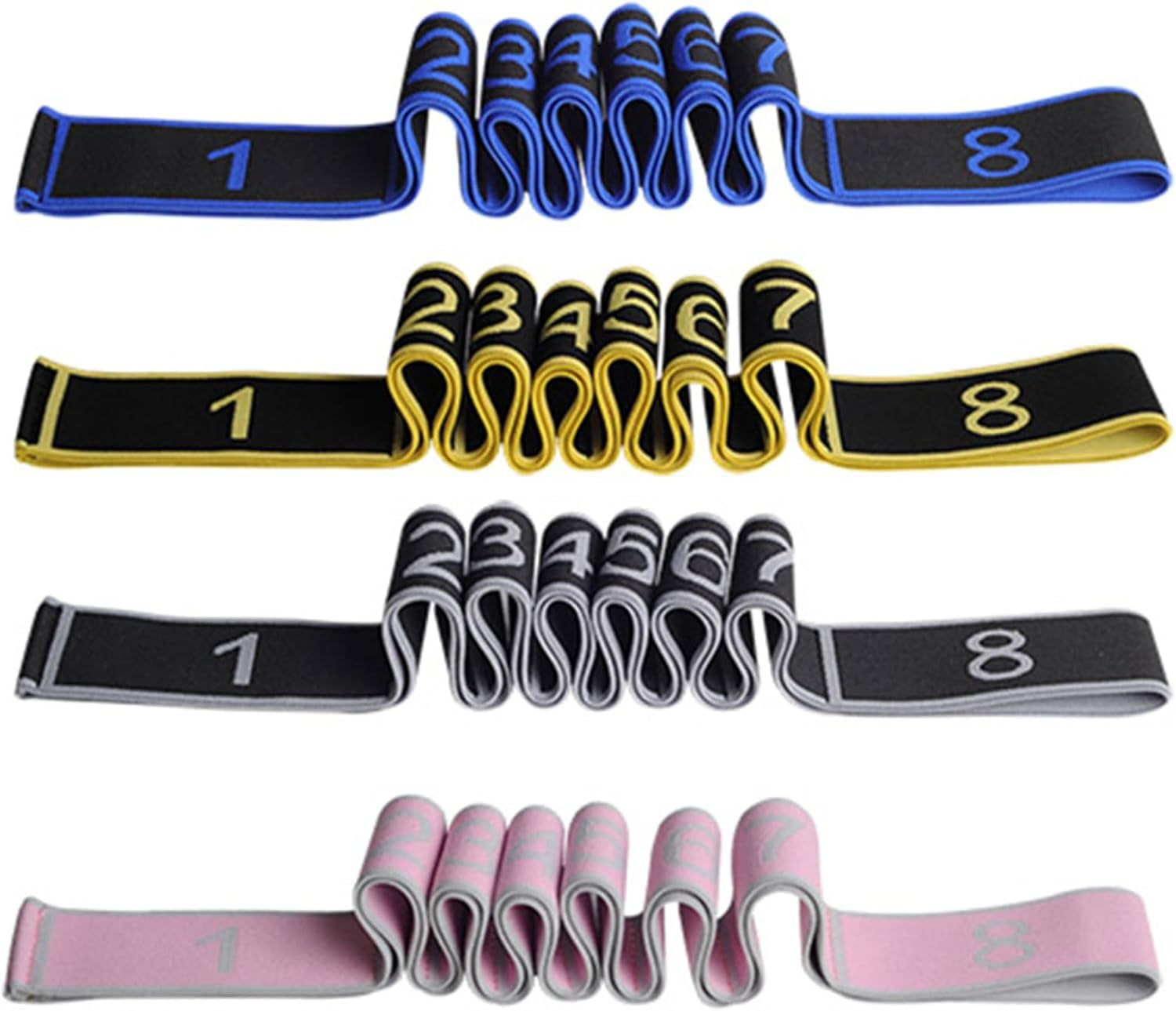 Fitness Resistance Bands with Handles, Adjustable Exercise Bands for Stretching Yoga, Full Body Training Puller for Home Gym