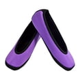 thumbnail image 2 of Nufoot Ballet Flats Women's Shoes, Foldable & Flexible Flats, Slipper Socks, Travel Slippers & Exercise Shoes, Dance Shoes, Yoga Socks, House Shoes, Indoor Slippers, Purple, Large, 2 of 3