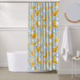 thumbnail image 6 of Shower Curtain, Cute Banana Blue Waterproof Fabric Plastic Shower Curtain, Drying Fast Bathroom Curtain with 9 Buttonholes, Ruffle Shower Curtain 60x72in, 6 of 8