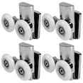 thumbnail image 1 of 4 Pcs Roues de Porte de Douche 23mm Rouleaux de Porte de Douche Roue en Alliage de Zinc Robuste pour Glissement Plat, 1 of 4