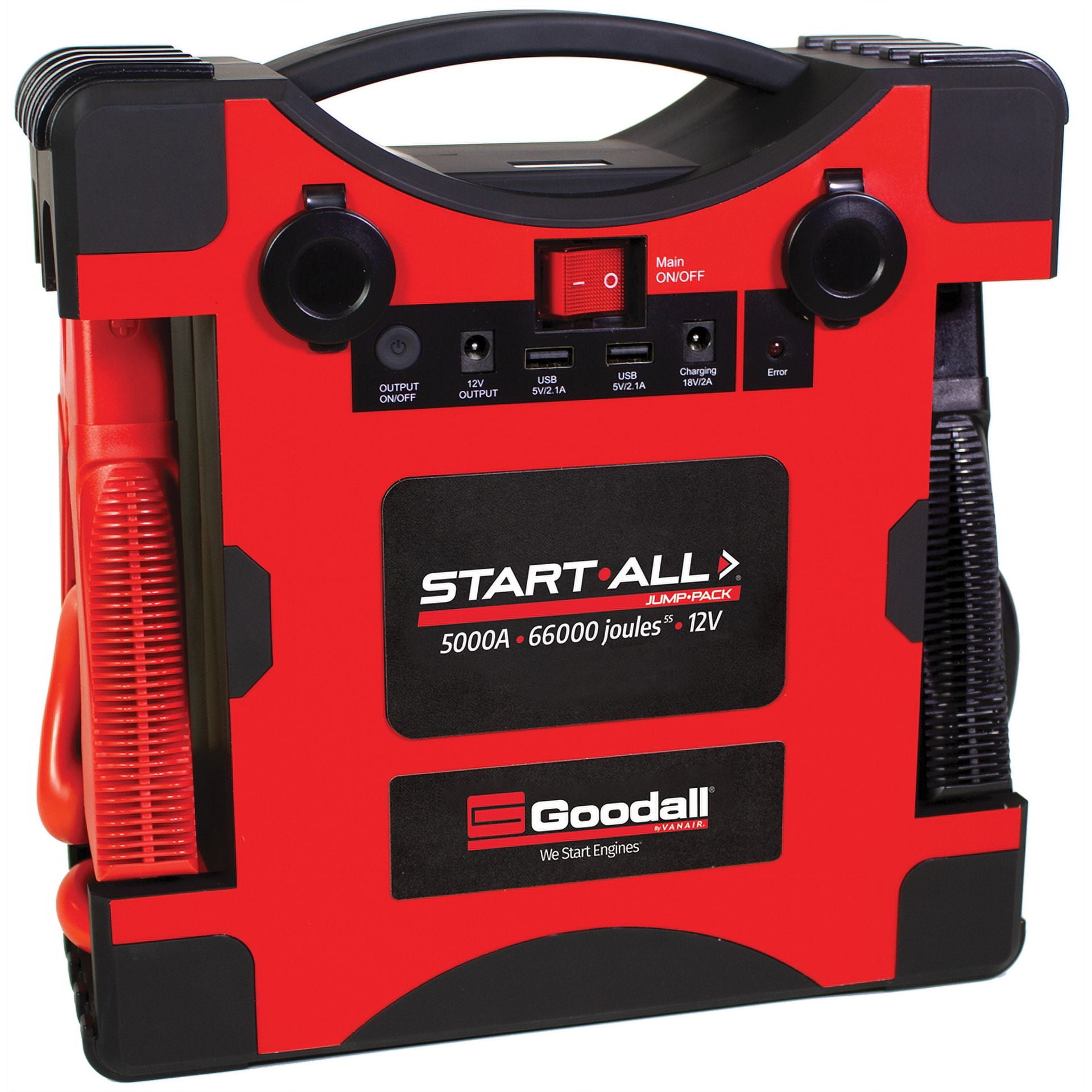 Goodall Vanair 5000A 12 V Portable Jump Starter with Flashlight