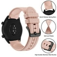 thumbnail image 3 of Silicone Watch Straps 22mm Quick Release Rubber Replacement Bands for Men Women - Extra Long,Light Pink with Black Buckle, 3 of 7