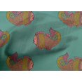 thumbnail image 4 of oneOone Cotton Cambric Fabric Fish Block Print Sewing Fabric BTY 56 Inch Wide, 4 of 4