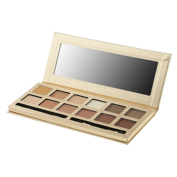 Paleta de Maquillaje de Ojos Ahumada con Brillo Cálido Impermeable 12 Colores Perfecl