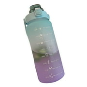 Peyakidsaa Half Gallon Water Bottle with Straw, 68 Oz with Time Marker Portable Large Capacity Fitness Sports Water Bottle for Outdoor
