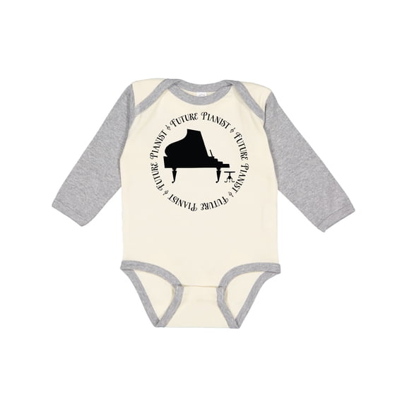Inktastic Future Piano Player Boys or Girls Long Sleeve Baby Bodysuit