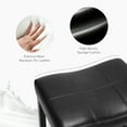 thumbnail image 4 of MCQ Upholstered Stylish Bar Stools - Counter Height Chairs with Metal Bases and Footrest for Home, Set of 2, 24 Inch, Black, 4 of 6