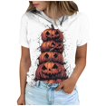 thumbnail image 4 of ClodeEU Women's Halloween Printed T Shirt, Short Sleeved Round Neck Top Multicolor,Womens Plus XXXXXL, 4 of 5