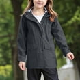 thumbnail image 2 of UYYX Girls Winter Coat Size 8 Toddler Raincoat Boys Girls Hooded Jackets Cotton Blend Rain Jackets 9-10 Years, 2 of 6