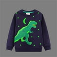 thumbnail image 2 of Sweatshirts For Boys 8Y Children's Autumn Boy Round Collar Sweater Boy Loose Long Sleeved Glow In The Dark Dinosaur Kid's Fall Fashion Hoodies & Sweatshirts 4-5 Years, 2 of 5