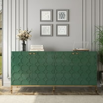 Boyel Living Sideboards & Buffets, Storage Cabinet with 4 Doors for Living Room, Bedroom, Home Office, Green