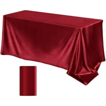 Yonrjhukm Glossy Satin Tablecloth for Banquets, Weddings, Restaurants, Outdoor Picnics & Business Meetings, Elegant Polyester Dining Table Cover for Special Occasions