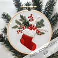 thumbnail image 1 of Complete Embroidery Kit with Hoop Threads Needles for Holiday Festive DIY Craft Projects and Art Making, 1 of 4