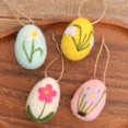 thumbnail image 4 of 6/5/1pcs Easter Felt Egg Hanging Ornament Colorful Painted Easter Egg Home Wall Tree Hanging Basket Fillers Wall Decoration Tassel Ornament Party Supplies, 4 of 9