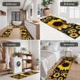 thumbnail image 5 of Black Butterfly Sunflower Pattern Kitchen Rugs Sets Of 3,Kitchen Runner Rugs Non Skid Washable,Decorative Kitchen Floor Mats for Kitchen,Sink,Laundry,17"x30"+ 17"x47" + 17"x59", 5 of 6