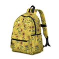 thumbnail image 2 of Sunflower and Bee Yellow Pattern Cute School Backpack with Padded Back and Adjustable Shoulder Straps 13.4"x11"x4.7", 2 of 5