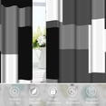 thumbnail image 6 of Dashan Black Grey Blackout Curtains for Living Room,White Grey Modern Abstract Window Drapes for Bedroom (52Wx84L,2 Panels), 6 of 7