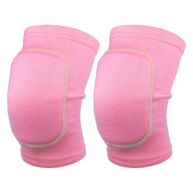 Rodilleras protectoras deportivas Unique Bargains Transpirable Flexible Rodillera Soporte Esponja Rosa Talla M
