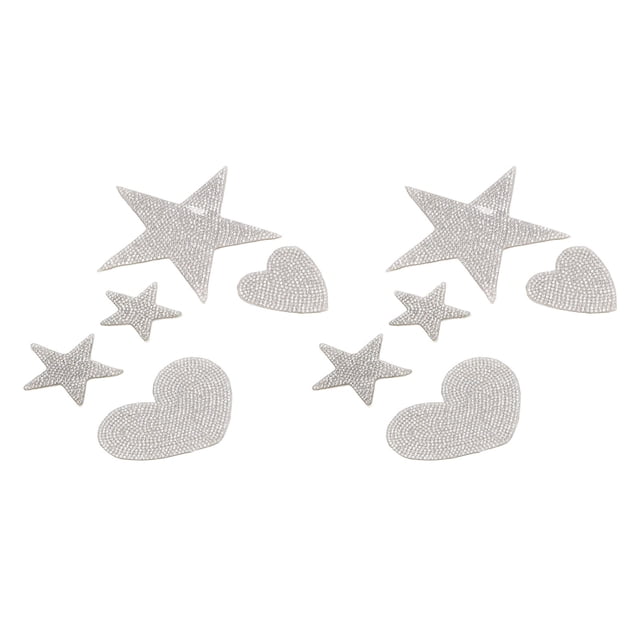 Apliques de diamantes de imitación en forma de estrella, 10 piezas de parches de estrella para planchar con diamantes de imitación en forma de estrella, parches para coser, materiales ecológicos