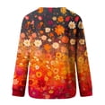 thumbnail image 5 of KIHOUT Chandails pour Femmes en Liquidation, Blouses à Manches Longues Col Rond Imprimé Floral Ample Automne Hiver, Tailles P-2TG, 5 of 5