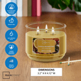 thumbnail image 5 of (3 pack) Mainstays 3-Wick Scented Glass Jar Candle, Cranberry Mandarin Spice, 11.5oz., 5 of 11