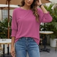 thumbnail image 7 of Gingprous 3/4 Sleeve Blouse for Women Smocked Cuffs Tops Loose Casual Tee Shirt Dressy Casual Womens Shirt, 7 of 7