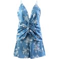 thumbnail image 4 of FANCYINN Women 2 Piece Outfits V Neck Crop Cami Top with Shorts Set S, 4 of 7