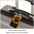 thumbnail image 3 of Square 2Pack PU Leather Sunflower Cruise Luggage Tag with Privacy Cover and Name ID Tag for Travel Handbags Backpacks Luggage Tags, 3 of 6