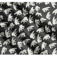 thumbnail image 3 of Soimoi Gray Cotton Cambric Fabric Polar Bear Animal Print Fabric by the Yard 56 Inch Wide, 3 of 7