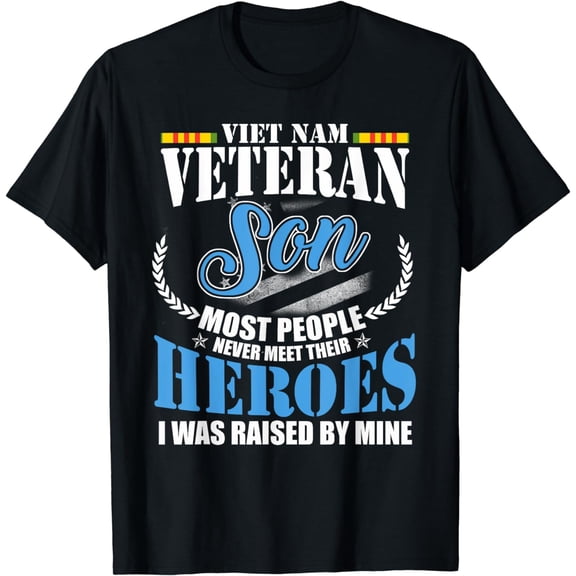 Vietnam Veteran Son American Flag Military US Patriot T-Shirt