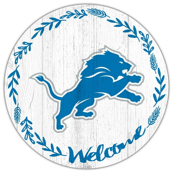 Detroit Lions 12" Welcome Circle Sign
