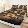 thumbnail image 3 of Homewish Cute Dogs Full Size Sheets,Pet Animal Bed Sheets,Rustic Farmhouse Cabin Sheet Sets For Boys Girls,Microfiber Bedroom Decor,4-Piece, 3 of 7