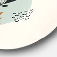 thumbnail image 3 of Designart - Abstract Sun & Moon With Minimal Plants - Modern Metal Circle Wall Art, 3 of 5